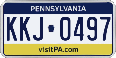 PA license plate KKJ0497