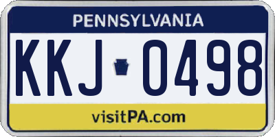 PA license plate KKJ0498