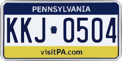 PA license plate KKJ0504