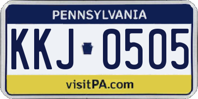 PA license plate KKJ0505