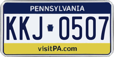 PA license plate KKJ0507
