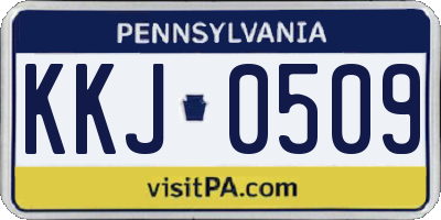 PA license plate KKJ0509