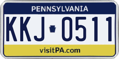 PA license plate KKJ0511
