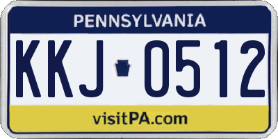 PA license plate KKJ0512