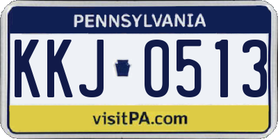 PA license plate KKJ0513