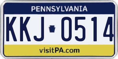PA license plate KKJ0514