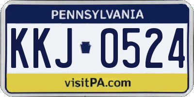 PA license plate KKJ0524