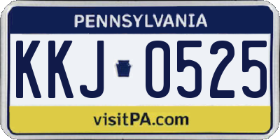 PA license plate KKJ0525