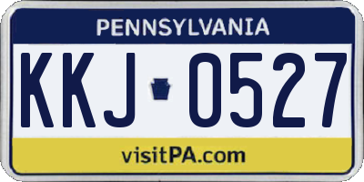 PA license plate KKJ0527