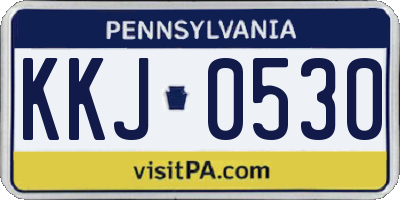 PA license plate KKJ0530