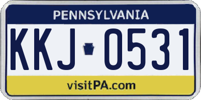 PA license plate KKJ0531