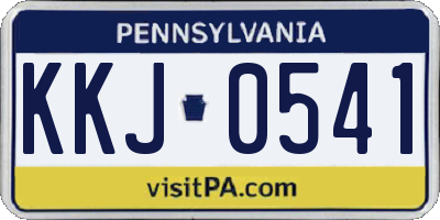 PA license plate KKJ0541