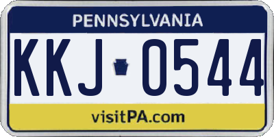 PA license plate KKJ0544