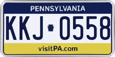 PA license plate KKJ0558