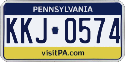 PA license plate KKJ0574