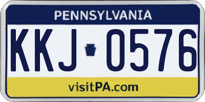PA license plate KKJ0576