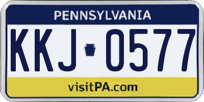 PA license plate KKJ0577