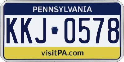 PA license plate KKJ0578