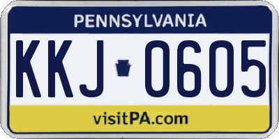 PA license plate KKJ0605