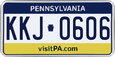 PA license plate KKJ0606