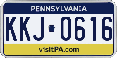 PA license plate KKJ0616