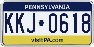 PA license plate KKJ0618