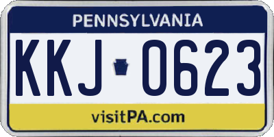 PA license plate KKJ0623