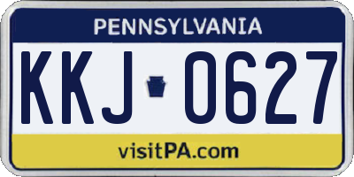 PA license plate KKJ0627