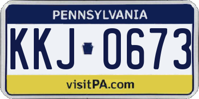 PA license plate KKJ0673