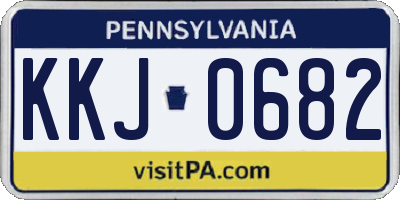 PA license plate KKJ0682