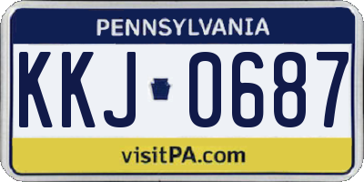 PA license plate KKJ0687