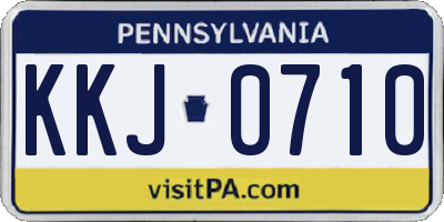 PA license plate KKJ0710