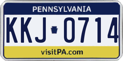 PA license plate KKJ0714