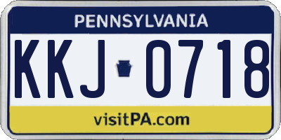 PA license plate KKJ0718