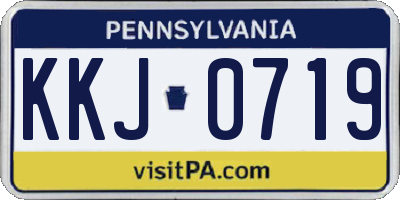 PA license plate KKJ0719