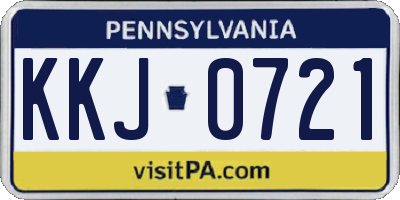 PA license plate KKJ0721