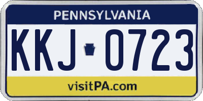 PA license plate KKJ0723