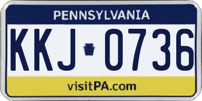 PA license plate KKJ0736