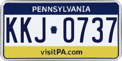 PA license plate KKJ0737