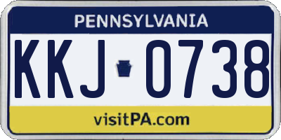 PA license plate KKJ0738