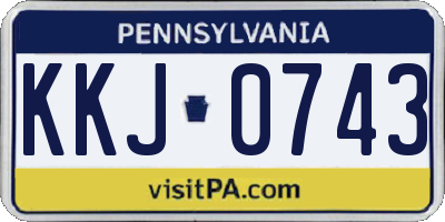 PA license plate KKJ0743