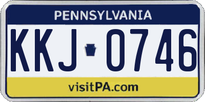 PA license plate KKJ0746