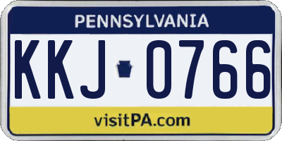 PA license plate KKJ0766