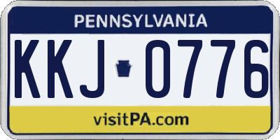 PA license plate KKJ0776