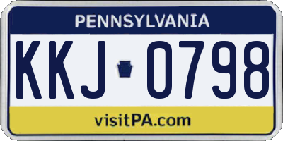 PA license plate KKJ0798
