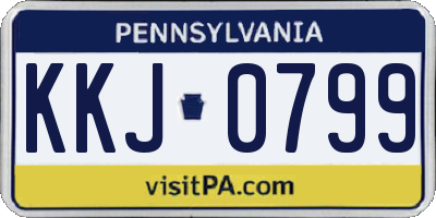 PA license plate KKJ0799