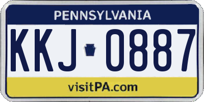 PA license plate KKJ0887