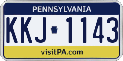 PA license plate KKJ1143