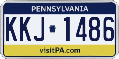 PA license plate KKJ1486