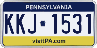 PA license plate KKJ1531
